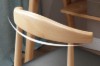 Picture of HORN Solid Wood Frame Dining Chair with Black Cushion (Natural Color)