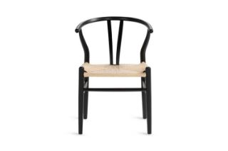Picture of WISHBONE Solid Beech Wood Y Replica Chair (Black) - Each
