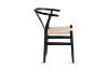 Picture of WISHBONE Solid Beech Wood Y Replica Chair (Black) - 2 Chairs in 1 Carton