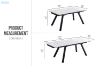 Picture of DALTON 1.6M-2.2M/1.8M-2.4M Extension Sintered Stone Top Dining Table