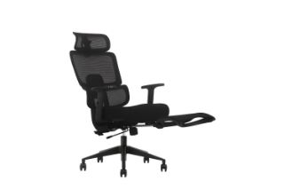 Picture of FLEXO Height Adjustable Mesh Office Chair with Lumbar Support & Footrest (Dark)