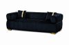 Picture of VEGAS 3/2/1 Seater Chesterfield Velvet Sofa Range (Black) 