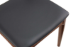 Picture of HORN Solid Wood Frame Dining Chair with Black Cushion (Walnut)