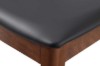 Picture of HORN Solid Wood Frame Dining Chair with Black Cushion (Walnut)