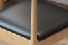 Picture of HORN Solid Wood Frame Dining Chair with Black Cushion (Natural Color) - 4 Chairs in 1 Carton