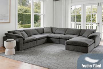 Picture of FEATHERSTONE Feather-Filled Modular Sofa Range | Oil, Water & Dust Resistant Fabric