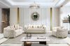 Picture of  [FLOOR MODEL CLEARANCE] PIEDMONT  1 Seater  Chesterfield Velvet Sofa (Beige)