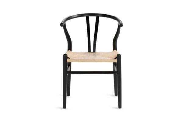 Picture of WISHBONE Solid Beech Wood Y Replica Chair (Black) - 49x57x75