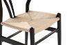Picture of WISHBONE Solid Beech Wood Y Replica Chair (Black) - 49x57x75