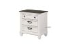 Picture of [FLOOR MODEL CLEARANCE] CHARLES 3-Drawer Bedside Table (White & Grey)