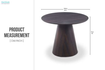 Picture of [FLOOR MODEL CLEARANCE] REX 100 Dining Table (Dark Walnut)
