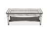 Picture of [FLOOR MODEL CLEARANCE] PALLIE Tempered Glass Top Segmented Mirror Coffee Table (122×61x47cm)