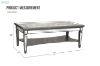 Picture of [FLOOR MODEL CLEARANCE] PALLIE Tempered Glass Top Segmented Mirror Coffee Table (122×61x47cm)
