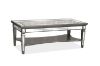 Picture of [FLOOR MODEL CLEARANCE] PALLIE Tempered Glass Top Segmented Mirror Coffee Table (122×61x47cm)