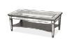 Picture of [FLOOR MODEL CLEARANCE] PALLIE Tempered Glass Top Segmented Mirror Coffee Table (122×61x47cm)