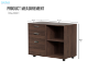 Picture of [FLOOR MODEL CLEARANCE] CRUZ Mobile File Cabinet with Password Lock & Wheels (Brown)