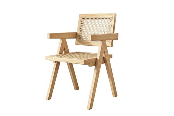Picture of CHANDIGARH Solid Wood Replica Armchair (Natural) - Each