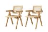 Picture of CHANDIGARH Solid Wood Replica Armchair (Natural) - 2 Chairs in 1 Carton