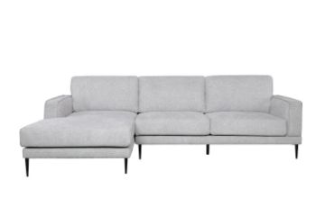Picture of [FLOOR MODEL CLEARANCE] LONG ISLAND Chaise Facing Left Sectional Fabric Sofa (Light Grey)