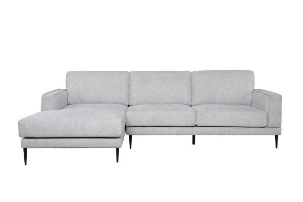 Picture of [FLOOR MODEL CLEARANCE] LONG ISLAND Chaise Facing Left Sectional Fabric Sofa (Light Grey)