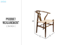 Picture of WISHBONE Solid Beech Wood Y Replica Chair (Walnut) - 49x57x75