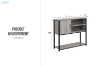 Picture of [FLOOR MODEL CLEARANCE] BESTIER Console Table with Storage Cabinet and Shelves  (Grey)
