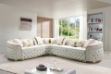 Picture of [FLOOR MODEL CLEARANCE]  PIEDMONT Chesterfield Velvet Sectional Sofa (Beige)