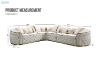 Picture of [FLOOR MODEL CLEARANCE]  PIEDMONT Chesterfield Velvet Sectional Sofa (Beige)