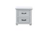 Picture of  [FLOOR MODEL CLEARANCE]  PURELAND Solid Pine Wood 2-Drawer Bedside Table (White)