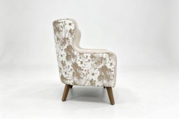 Picture of LUNORA Beige Accent 1 Seater Sofa/Armchair/Sofa Chair with Floral Outer Back
