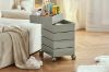 Picture of  [FLOOR MODEL CLEARANCE] GALEN Rotating 5 Tier Utility Drawer Wheel Trolley - Matcha Green