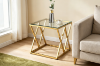 Picture of DIAMOND 55 Glass Top with Golden Stainless Steel Frame Side Table