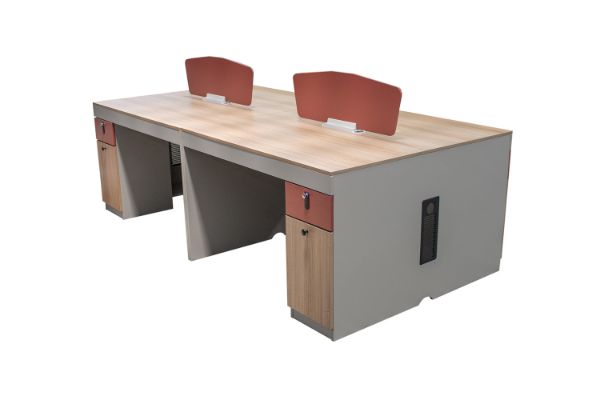 Picture of [FLOOR MODEL CLEARANCE]FOCUS 240 Office System 4-Seater Desk with Cabinets