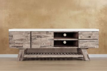 Picture of [FLOOR MODEL CLEARANCE] ANTON 1.8M Solid Acacia Wood Entertainment Unit