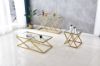 Picture of [FLOOR MODEL CLEARANCE] DIAMOND 120 Glass Top Console Table with Golden Stainless Frame
