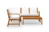 Picture of [FLOOR MODEL CLEARANCE]  WATFORD Solid Acacia Wood Outdoor Lounge Corner Sofa Set