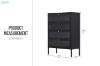 Picture of [FLOOR MODEL CLEARANCE]  STARK Steel Frame 4-Door Transparent Glass Shoe Cabinet (Black)