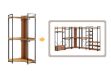 Picture of [FLOOR MODEL CLEARANCE]GARMON 200x80cm Open Wardrobe/Wall System Shelf (Corner)