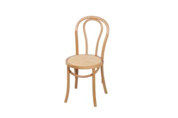 Picture of [FLOOR MODEL CLEARANCE] RAYMON Solid Beech Dining Chair with Rattan Seat (Natural)