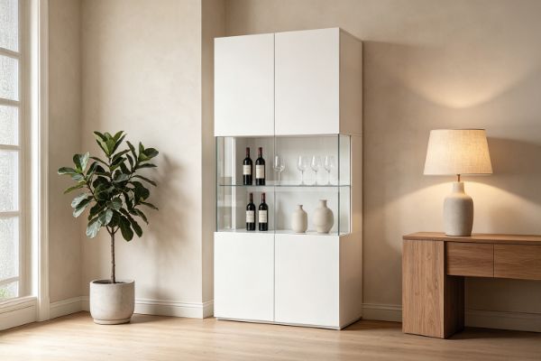 Picture of CURIO 4-Door Display Cabinet with LED Lighting