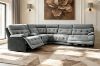 Picture of SOMNIX Manual Reclining Sectional Sofa with Storage Console & Cup Holders & USB Type-C Ports