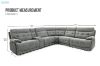 Picture of SOMNIX Manual Reclining Sectional Sofa with Storage Console & Cup Holders & USB Type-C Ports