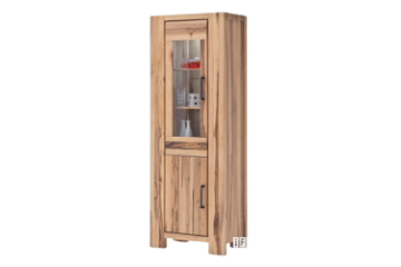 Picture of   [FLOOR MODEL CLEARANCE] CARDIFF Tall & Narrow Display Cabinet *Solid European Wild Oak & Made in Europe