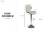 Picture of LIBBY Adjustable Swivel Gas Lift Bar Stool (Beige) - Each