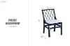 Picture of BRIGHTON Teak Wood & Rattan Dining Chair (Navy Blue)