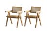 Picture of CHANDIGARH Solid Wood Replica Armchair (Natural) - 2 Chairs in 1 Carton