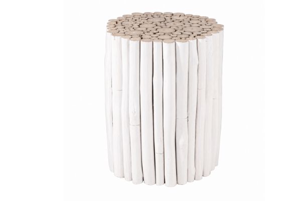 Picture of PRELUDE Teak Log Round Side Table/Stool in 2 Sizes 