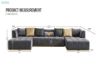 Picture of  [FLOOR MODEL CLEARANCE]  HALOTINE U-Shape Velvet Sectional Sofa (Grey)