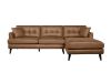 Picture of   [FLOOR MODEL CLEARANCE]BARRET Chaise Facing Right Sectional Air Leather Sofa (Brown) 