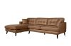 Picture of   [FLOOR MODEL CLEARANCE]BARRET Chaise Facing Right Sectional Air Leather Sofa (Brown) 